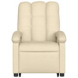 Fauteuil inclinable de massage Crème Tissu