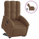Fauteuil inclinable électrique marron tissu