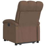 Fauteuil inclinable électrique marron tissu