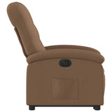 Fauteuil inclinable électrique marron tissu