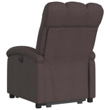 Fauteuil inclinable électrique marron foncé tissu