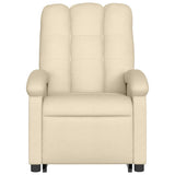 Fauteuil inclinable électrique crème tissu