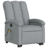 Fauteuil inclinable de massage électrique Gris clair Tissu