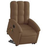 Fauteuil inclinable de massage électrique Marron Tissu