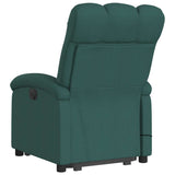 Fauteuil inclinable de massage électrique Vert foncé Tissu