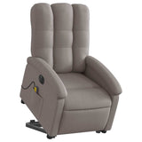 Fauteuil inclinable de massage électrique Taupe Tissu