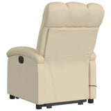 Fauteuil inclinable de massage électrique Crème Tissu