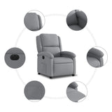 Fauteuil inclinable électrique Gris clair Tissu
