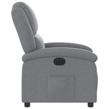 Fauteuil inclinable électrique Gris clair Tissu