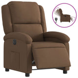 Fauteuil inclinable électrique Marron Tissu