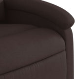 Fauteuil inclinable électrique Marron foncé Tissu
