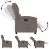 Fauteuil inclinable électrique Taupe Tissu