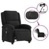 Fauteuil de massage inclinable électrique Noir Tissu