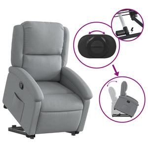 Fauteuil inclinable Gris clair Tissu