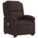 Fauteuil inclinable de massage Marron foncé Tissu