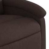 Fauteuil inclinable de massage Marron foncé Tissu