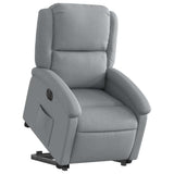 Fauteuil inclinable électrique gris clair tissu