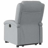 Fauteuil inclinable électrique gris clair tissu