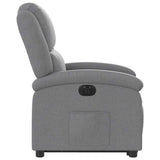 Fauteuil inclinable électrique gris clair tissu