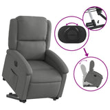 Fauteuil inclinable électrique gris foncé tissu