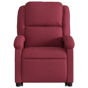 Fauteuil inclinable électrique rouge bordeaux tissu