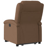 Fauteuil inclinable électrique marron tissu