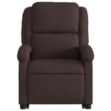 Fauteuil inclinable électrique marron foncé tissu
