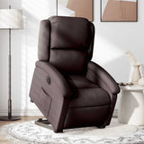 Fauteuil inclinable électrique marron foncé tissu