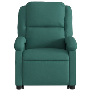 Fauteuil inclinable électrique vert foncé tissu