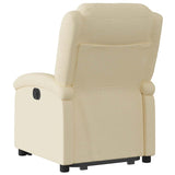 Fauteuil inclinable électrique crème tissu