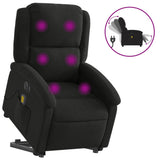 Fauteuil inclinable de massage électrique Noir Tissu