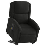 Fauteuil inclinable de massage électrique Noir Tissu