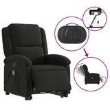 Fauteuil inclinable de massage électrique Noir Tissu
