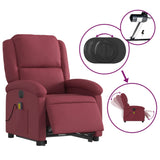 Fauteuil inclinable de massage électrique Rouge bordeaux Tissu