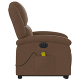 Fauteuil inclinable de massage électrique Marron Tissu