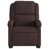 Fauteuil inclinable de massage électrique Marron foncé Tissu