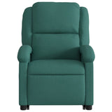 Fauteuil inclinable de massage électrique Vert foncé Tissu