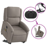 Fauteuil inclinable de massage électrique Taupe Tissu