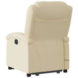Fauteuil inclinable de massage électrique Crème Tissu