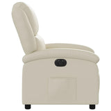Fauteuil inclinable électrique Crème Similicuir