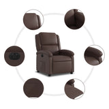 Fauteuil inclinable électrique Marron Similicuir