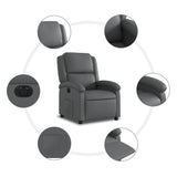 Fauteuil inclinable électrique Gris Similicuir