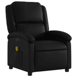 Fauteuil de massage inclinable électrique noir similicuir