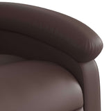 Fauteuil de massage inclinable électrique marron similicuir