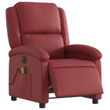 Fauteuil de massage inclinable électrique rouge bordeaux