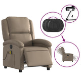 Fauteuil de massage inclinable électrique cappuccino similicuir