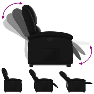 Fauteuil inclinable Noir Similicuir