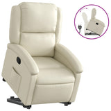 Fauteuil inclinable Crème Similicuir