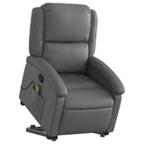 Fauteuil inclinable de massage Gris Similicuir