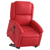 Fauteuil inclinable de massage Rouge Similicuir